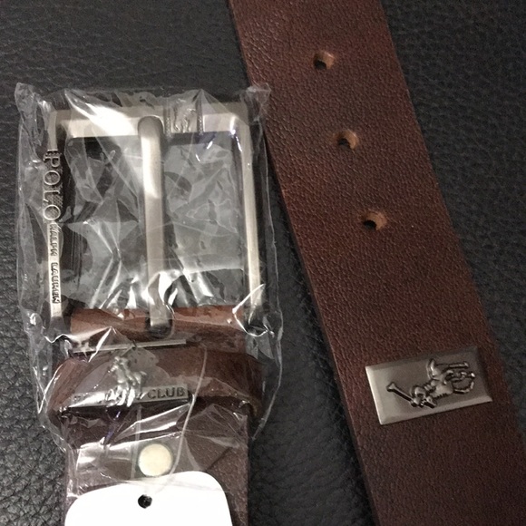 Polo Ralph Lauren brown leather belt. NWT Belt width 1,5” L 44” - Picture 5 of 7